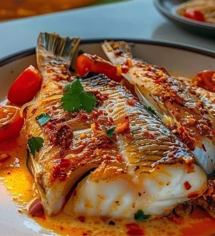 Red snapper with creamy Creole sauce