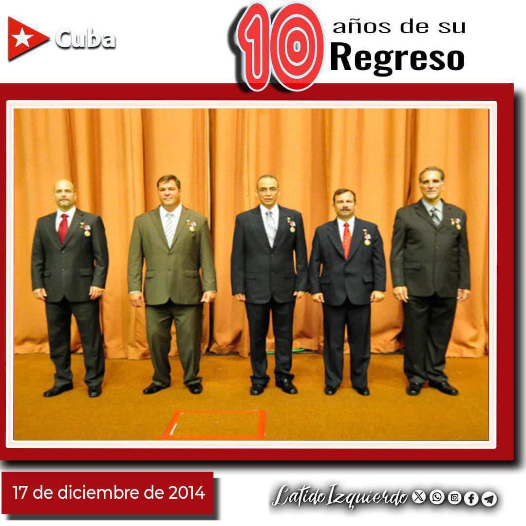 <a href="/DrRobertoMOjeda/">Dr. Roberto Morales Ojeda</a> <a href="/DiazCanelB/">Miguel Díaz-Canel Bermúdez</a> <a href="/PartidoPCC/">Partido Comunista de Cuba</a> <a href="/PresidenciaCuba/">Presidencia Cuba 🇨🇺</a> <a href="/IzquierdaUnida/">Izquierda Unida🔻🇵🇸</a> <a href="/DeZurdaTeam_/">DeZurdaTeam 📳</a> <a href="/cubacooperaven/">Brigada Médica Cubana en Venezuela</a> <a href="/MeyvisEstevezE/">Meyvis Estevez Echevarría</a> <a href="/GHNordelo5/">Gerardo Hdez. Nordelo</a> <a href="/fernando5hicap/">Fernando5hICAP</a> <a href="/cubadebatecu/">Cubadebate</a> Día grande para la patria. #Fidel lo dijo "Volverán" y se cumplió.
A 10 años de su regreso Libres y Fieles a la #Revolución #DePieYCombatiendo

#YoSigoAMiPresidente <a href="/DiazCanelB/">Miguel Díaz-Canel Bermúdez</a>