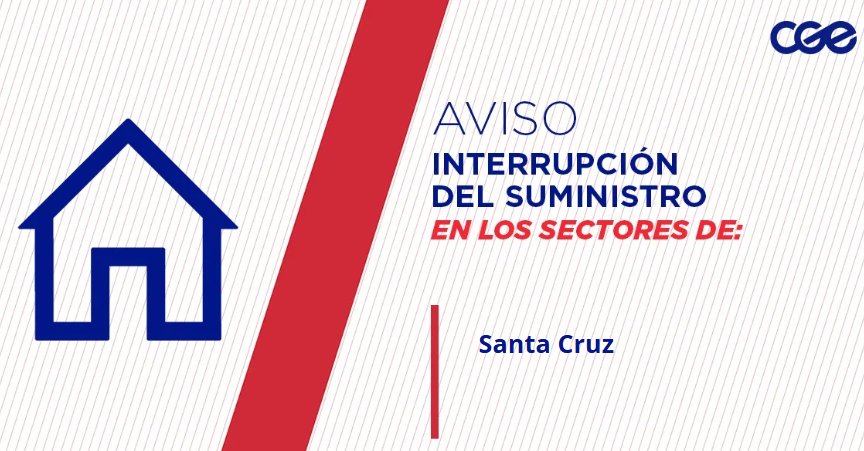 CGE_Clientes's tweet photo. Informamos a nuestros clientes del sector de Miguel de Cervantes, Roberto Matta, Vate Pablo Neruda, Cardenal Silva Henríquez, Henry Dunant, comuna de #SantaCruz, la interrupción del suministro eléctrico. Nuestro personal de emergencia ya está informado. https://t.co/W7CNQB7pjq