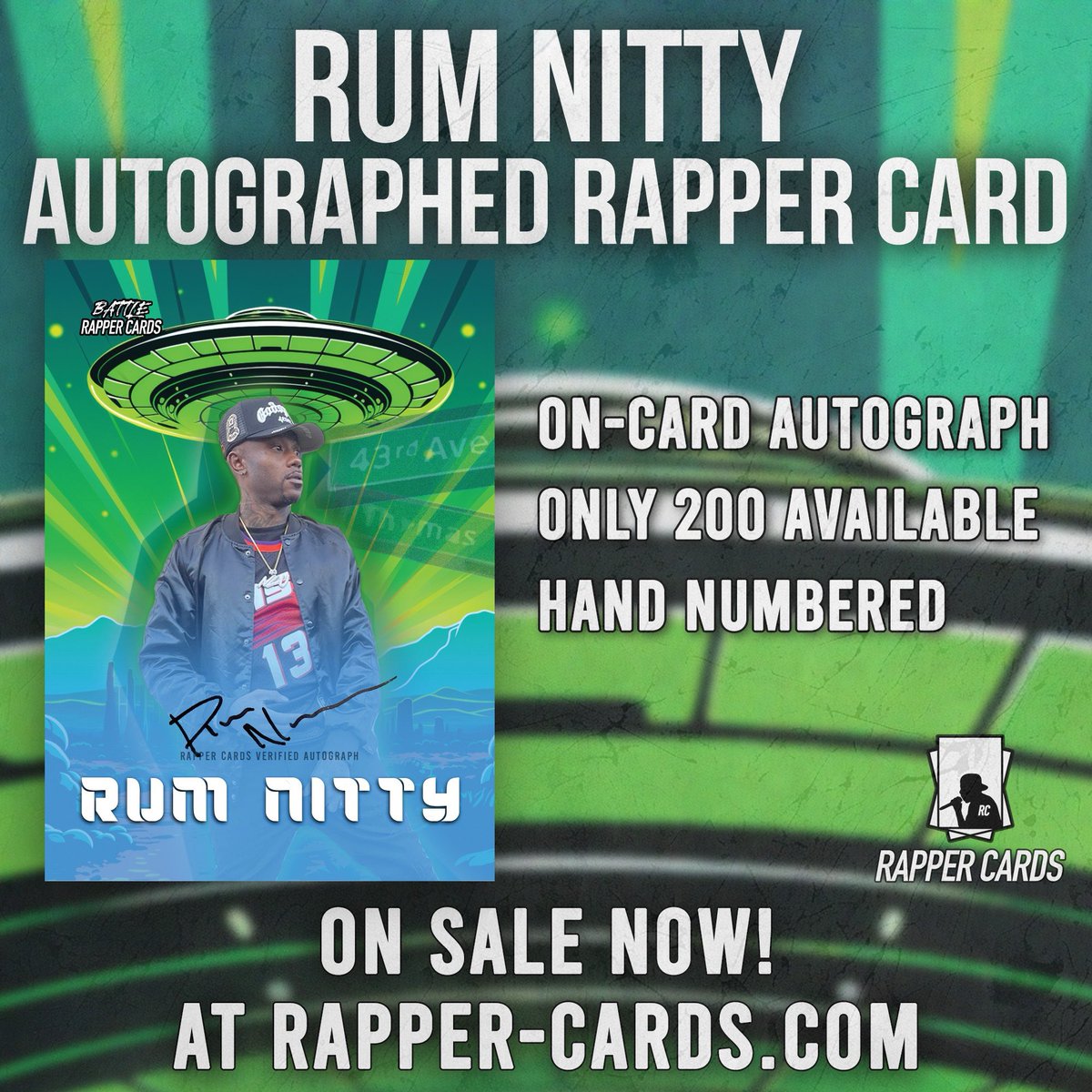 Rapper Cards (@rapper_cards) on Twitter photo If you know about battle rap, you know the name Rum Nitty. An absolute living legend of the game...and now, he has his first autographed Rapper Card. Limited edition, hand numbered and each one featuring an on-card autograph of <a href="/RumNitty/">SuccaFreeDaloc</a> . It is available now at If you know about battle rap, you know the name Rum Nitty. An absolute living legend of the game...and now, he has his first autographed Rapper Card. Limited edition, hand numbered and each one featuring an on-card autograph of <a href="/RumNitty/">SuccaFreeDaloc</a> . It is available now at