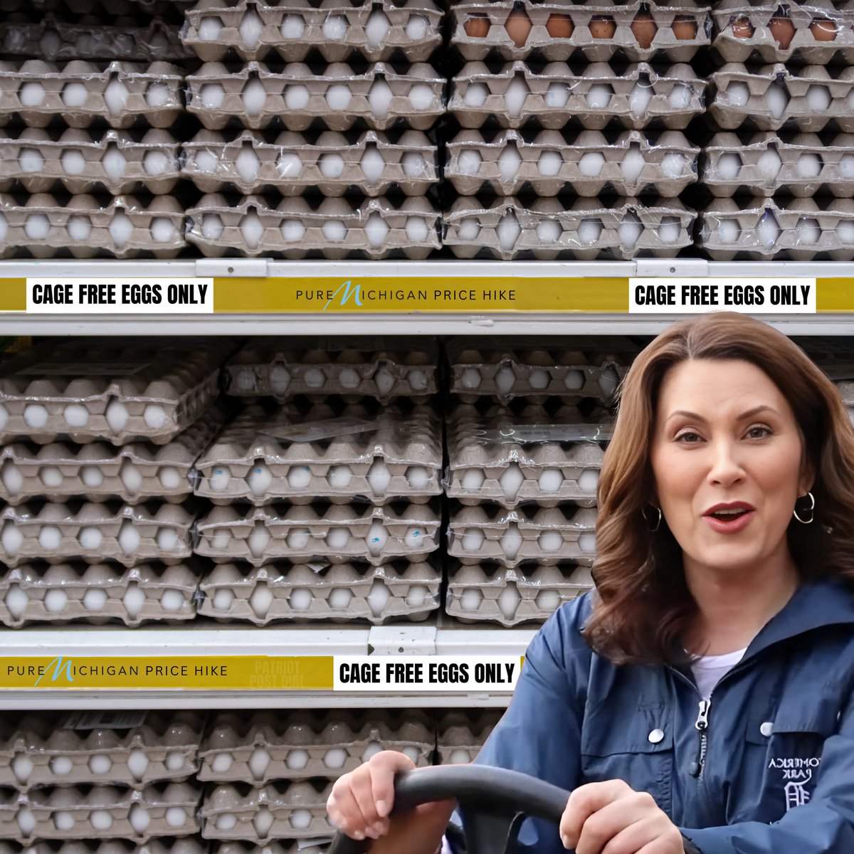 PatriotPostGirl's tweet photo. Michigan will be forced to pay for cage-free eggs come January. Michigan residents earn the 11th lowest income in the nation, but we’re somehow supposed to afford bougie eggs.
#CageFreeComeJanuary
#PoorMichiganPaysMore4Less https://t.co/PYeQMQ8DzE
