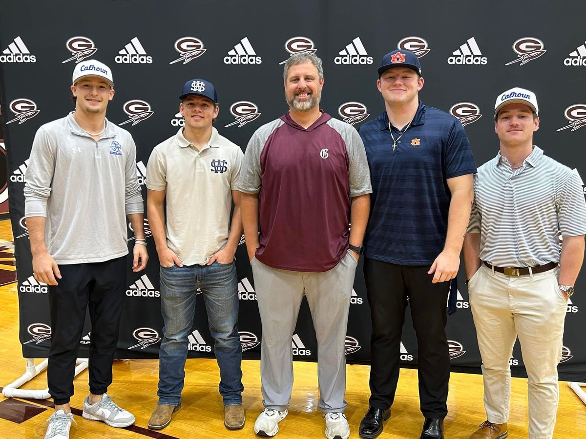 GdaleHSBaseball's tweet image. We had 4 players take part in our fall ceremonial signing! Congratulations guys! We know you will represent Gardendale well in the future!

(L to R…)
Adam Yazel - Calhoun CC
Carson Burdette - Wallace Hanceville
Caiden Combs - Auburn University
Jackson Firestone - Calhoun CC