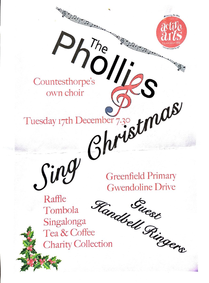 A lovely, festive night out with Jackie and the amazing #Countesthorpe #Phollies choir.

Still no winning raffle tickets - better luck next year Les 🤔
Last night absolutely brilliant to see so many children waiting for Santa on #HensonClose

Next stop, Friday #TocH sleigh run