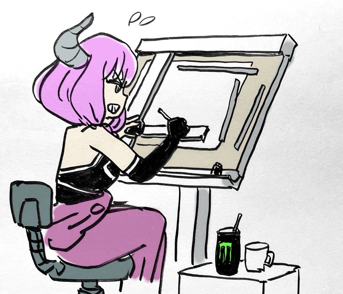 #見た人も無言で角が生えたキャラを貼る 