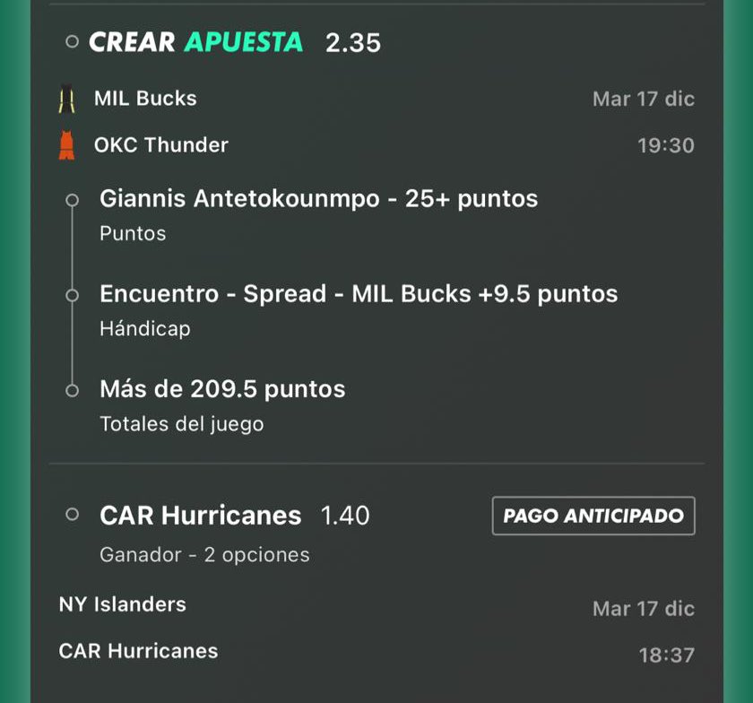 AZpicksVIP's tweet image. Doble 😍🥰
NBA 🏀 + NHL 🏒 vamos con esta apuesta para doblar bank 🥳