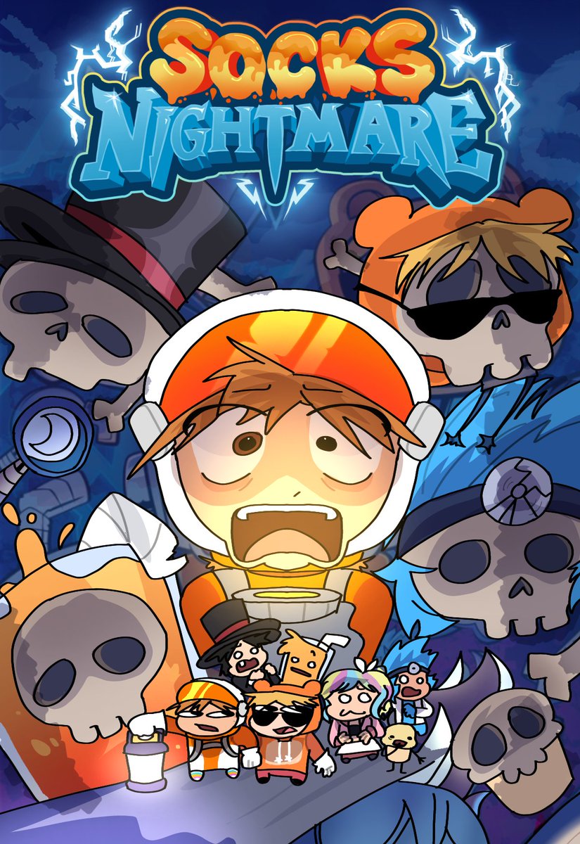 aleinxxs's tweet photo. uh gang i got bored and decided to recreate the cover of the new socks nightmare comic.. (yes I recreated everything, even the title 😭 i got lazy anyway)
#socksfor1 #blazaplays #memey #nadweyt #joocie #muffinjuice #artforally #fanart #socksnightmare https://t.co/zeIJSoijYi