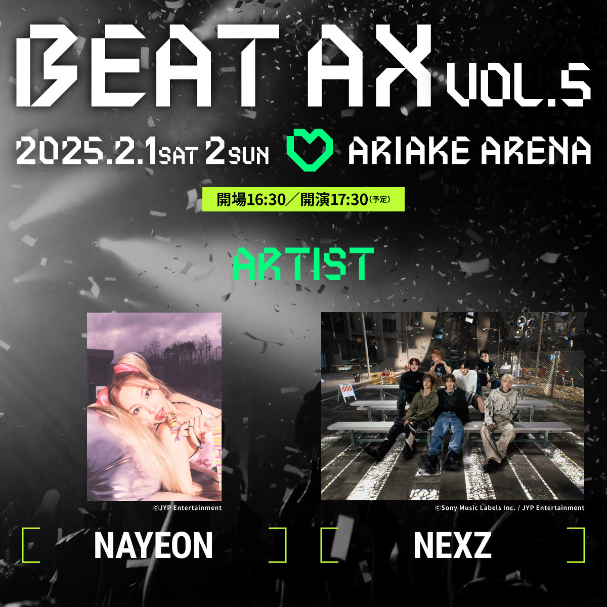 ↘ ↘ NAYEON (TWICE), NEXZ 出演決定！🎉 BEAT AX Vol.5