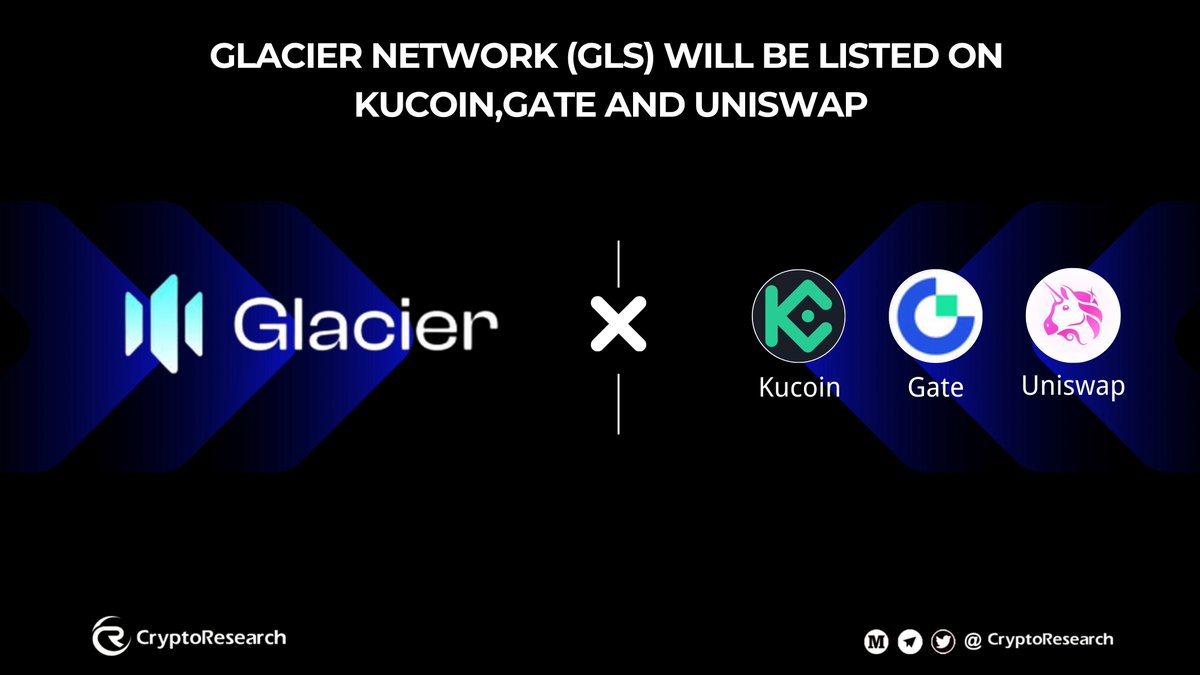CryptoResearch (@cryptorresearch) on Twitter photo 🔥<a href="/Glacier_Labs/">Glacier Network 🧊 $GLS</a> ($GLS) will be Listed on Dec 18th, 2024, at 10 AM UTC.
⚠️Listing on:
💎<a href="/kucoincom/">KuCoin</a>
💎@gate_io
💎<a href="/Uniswap/">Uniswap Labs 🦄</a>
👉Learn more: x.com/Glacier_Labs/s… 🔥<a href="/Glacier_Labs/">Glacier Network 🧊 $GLS</a> ($GLS) will be Listed on Dec 18th, 2024, at 10 AM UTC.
⚠️Listing on:
💎<a href="/kucoincom/">KuCoin</a>
💎@gate_io
💎<a href="/Uniswap/">Uniswap Labs 🦄</a>
👉Learn more: x.com/Glacier_Labs/s…