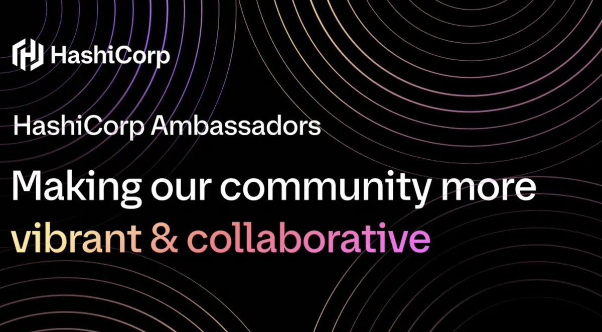 HashiCorp's tweet image. Join the HashiCorp Ambassador community. 🌟
The submission window is now open for the HashiCorp Ambassador program, which recognizes individuals for their knowledge sharing, mentorship, and contributions to the community.
Applications and nominations are open through January…