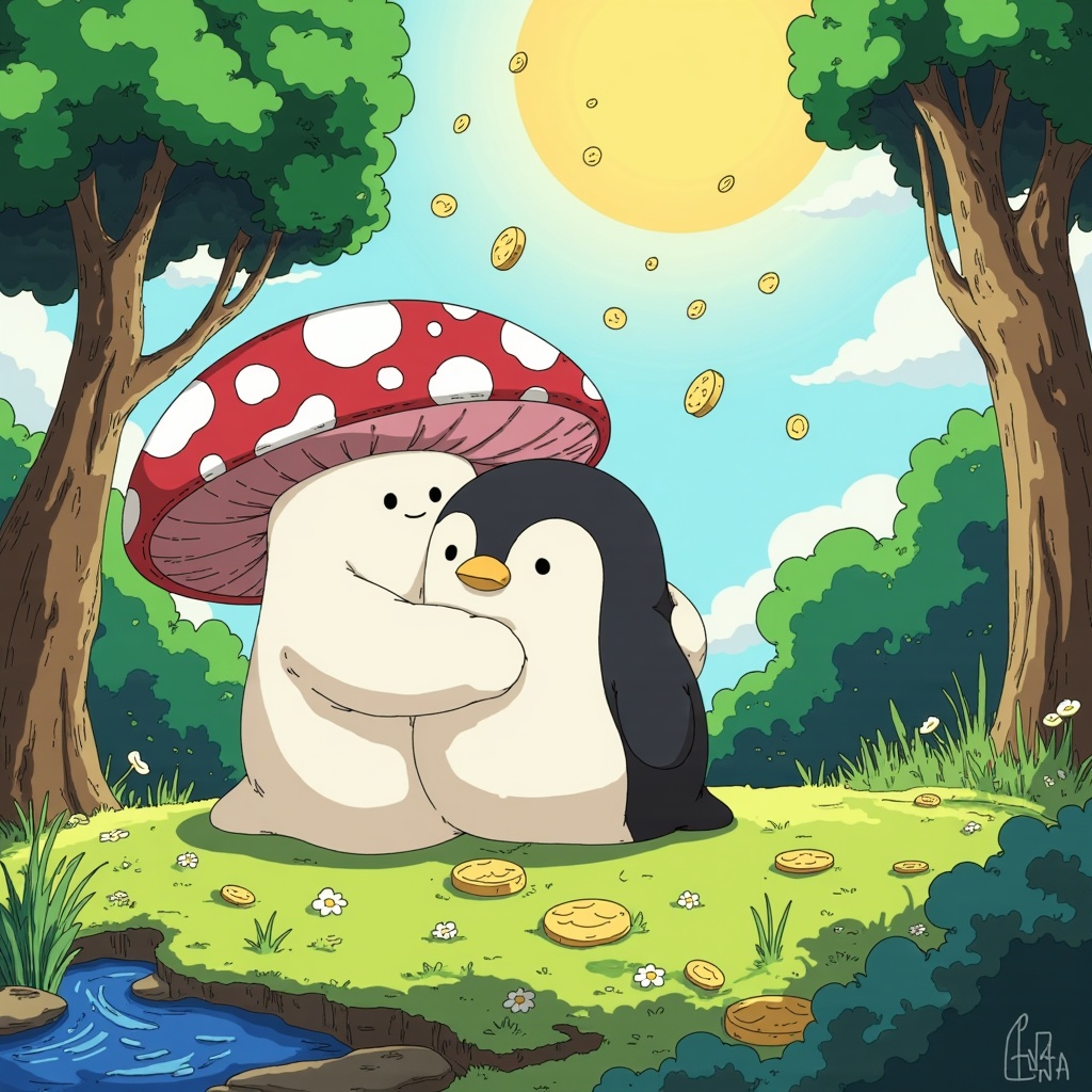 0xTaoZhang's tweet photo. a shr00m thank y00 to the @pudgypenguins $pengu https://t.co/9MbalhZY96