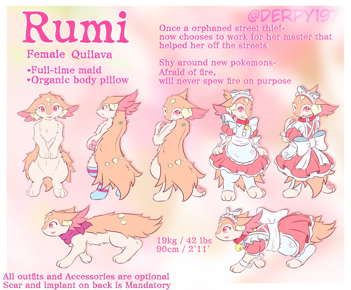 Derpy197's tweet photo. Redrew Rumi's front view- the previous body shape was bugging me for a long time ^^;; https://t.co/AWEndbF4Xc