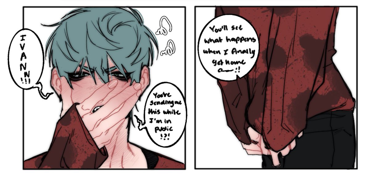 tillsmanager's tweet photo. Modern au of sorts but Ivan sends till sexy pictures to tease him 😔🙏🏼 rip to till’s dick 

#tillivan https://t.co/pKgM5ib3Cn