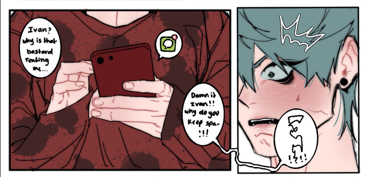 tillsmanager's tweet photo. Modern au of sorts but Ivan sends till sexy pictures to tease him 😔🙏🏼 rip to till’s dick 

#tillivan https://t.co/pKgM5ib3Cn