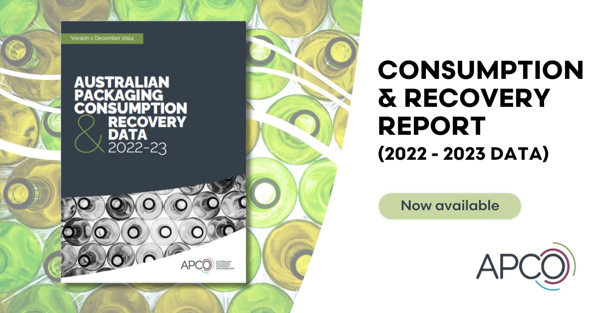 APCO (@apcovenant) on Twitter photo Just released: APCO’s 2022-23 Australian Packaging Consumption and Recovery Data Report.
This is the second Consumption and Recovery Data Report released this year as part of our commitment to improving the timeliness and relevance of data.
Check it out: documents.packagingcovenant.org.au/public-documen… Just released: APCO’s 2022-23 Australian Packaging Consumption and Recovery Data Report.
This is the second Consumption and Recovery Data Report released this year as part of our commitment to improving the timeliness and relevance of data.
Check it out: documents.packagingcovenant.org.au/public-documen…