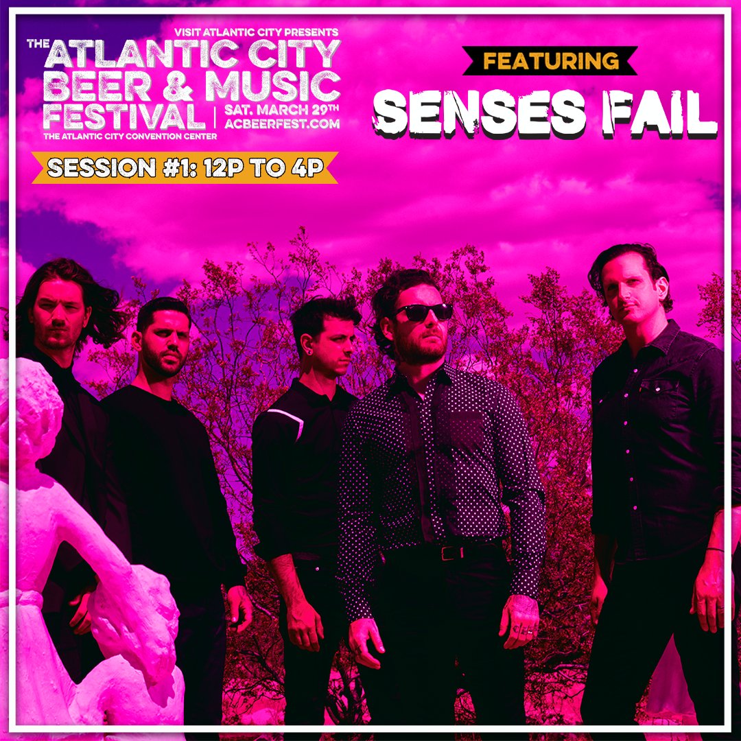 Senses Fail (@sensesfail) on Twitter photo ATLANTIC CITY! We're stoked to announce we'll be playing the <a href="/ACBeerFest/">A.C. Beer & Music Fest</a> in March!
Tickets ON SALE NOW! Tap in @ sensesfail.com
#sensesfail #acbeerfest ATLANTIC CITY! We're stoked to announce we'll be playing the <a href="/ACBeerFest/">A.C. Beer & Music Fest</a> in March!
Tickets ON SALE NOW! Tap in @ sensesfail.com
#sensesfail #acbeerfest