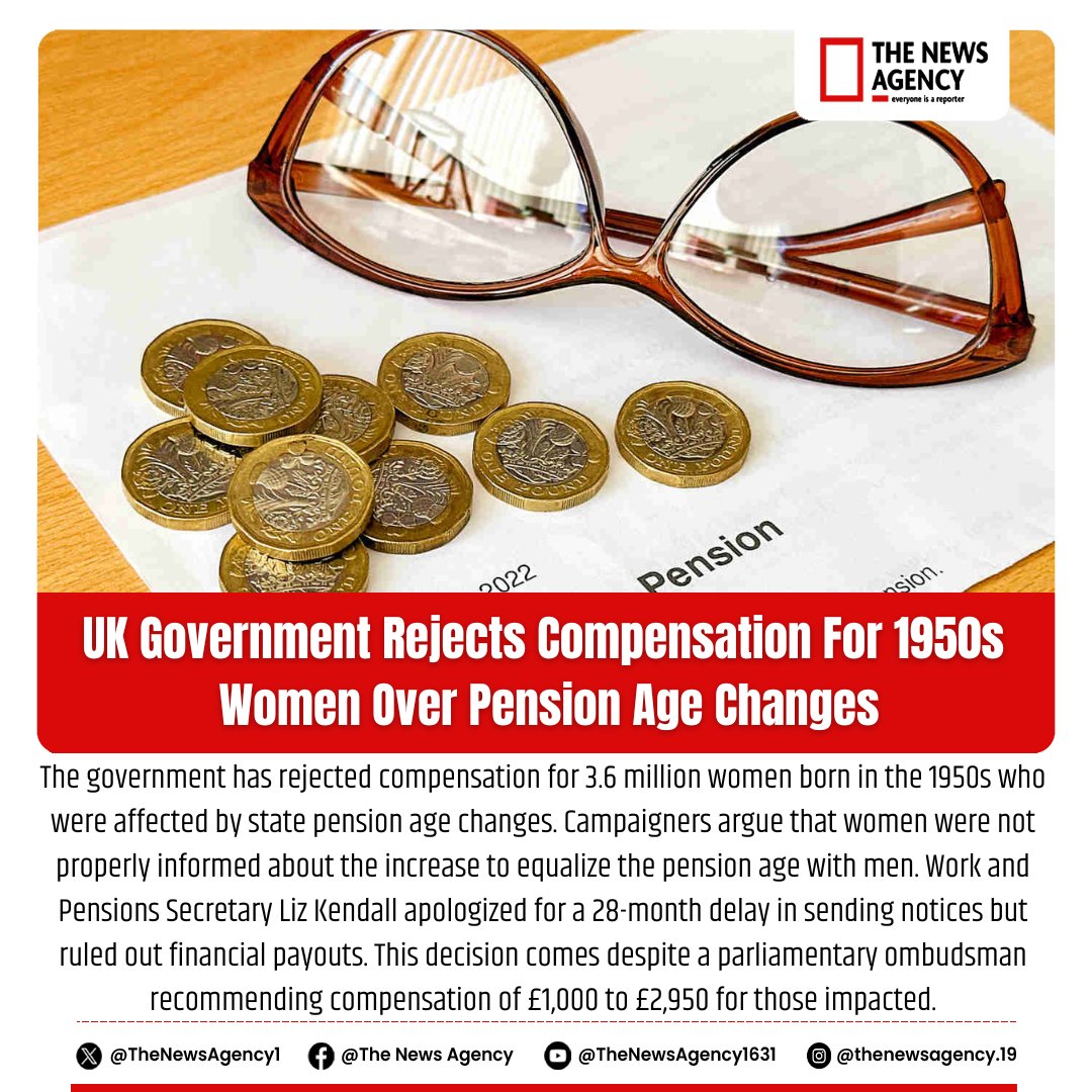 TheNewsAgency1's tweet photo. #PensionJustice #1950sWomen #StatePensionAge #EqualPensionRights #WomenDeserveBetter #PensionCompensation #JusticeForWomen #PensionInequality #FairPensionsNow #WASPI
#BigBreaking #BreakingNews #NEWS #UKGovt
@Keir_Starmer @10DowningStreet https://t.co/r6UyzZ41Aa