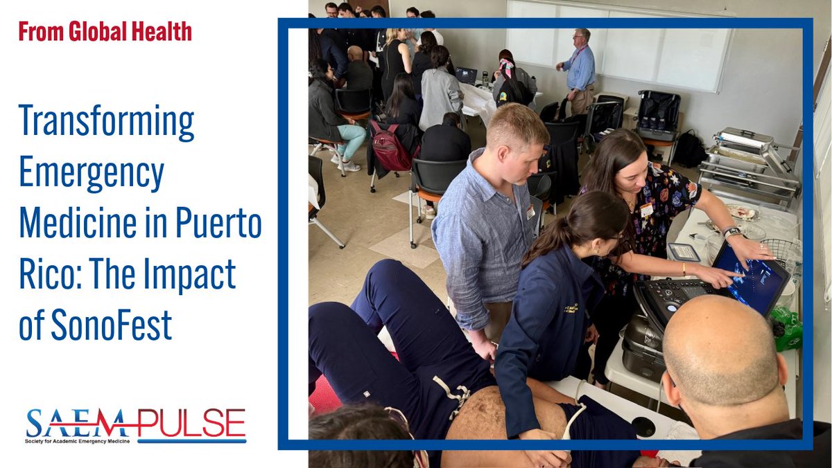 From #SAEMPulse: "Puerto Rico #SonoFest was born from the need for better #ultrasound education and resources in a healthcare system strained by limited access and natural disasters."

Read now: ow.ly/yZRv50UbXWX