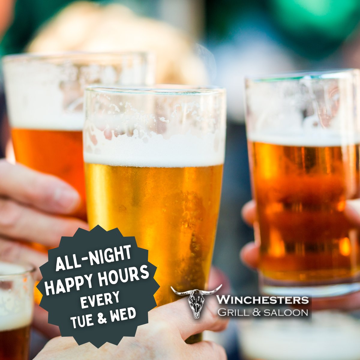 Winchestersgril's tweet photo. What a beautiful day!! Perfect for our All-Night Happy Hours with food and drink specials starting at just five bucks!! (We're also happy on Thursdays and Fridays when Happy Hours run from 4:00-6:30.) Cheers!!
🍺🥩🌞🍔🍺
#happyhours #40taps #localbeers #appetizers #ventura https://t.co/sfA3utoyoo