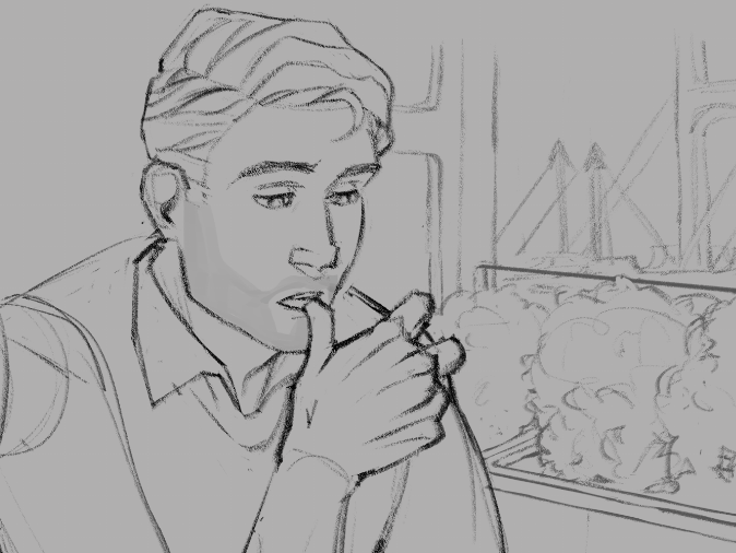 WIP coming home but not to you ahh fanart ( im astonished with the level of in character interactions on this fic, officially my new obsession ) #jayvik 