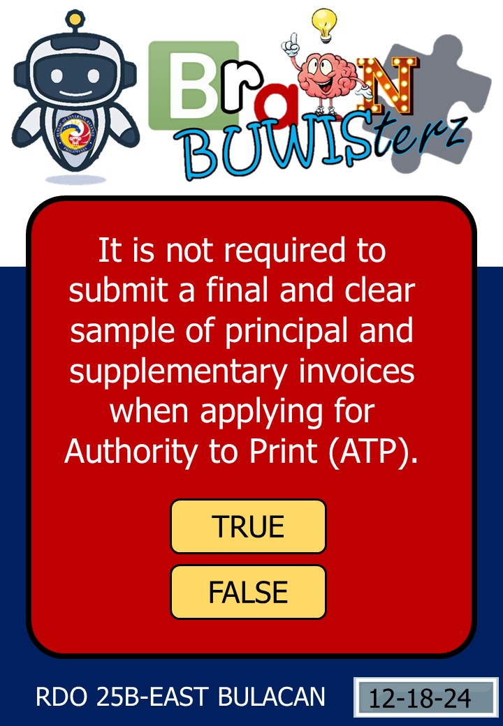 birgovph_rdo25b's tweet photo. It's Brain BUWISterz time!

True or False!

Comment down the correct answer to the question below and get a chance to win P100 GCash or Mobile Load! 2 winners will be chosen at the end of the day!

Don't forget to like, follow and share!

#rdo25b
#rdo25bBrainBUWISterz https://t.co/X9nYnXfJuT