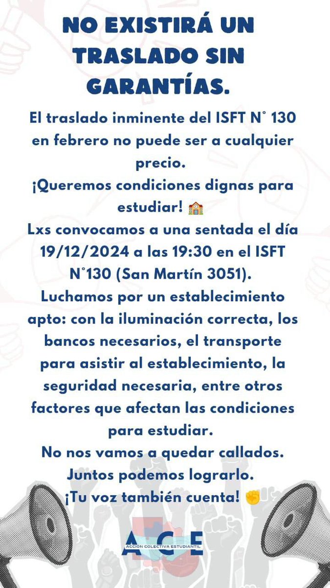 GiulianaC_'s tweet photo. Nos ayudas a difundir? 🗣️
No existe un traslado sin garantías 

#ISFT130 #Olavarria https://t.co/DB1DGHfawD
