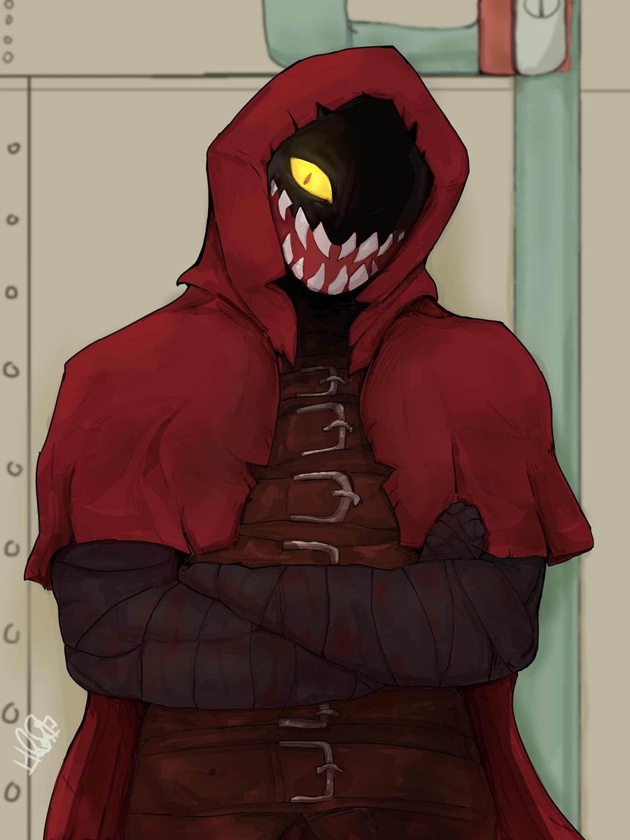 BoredParraquet's tweet photo. Little red riding hooded mercenary? Love her, this account will be to post mainly drawings of her. https://t.co/cgIrswGNUS