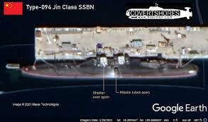 guille_farrell's tweet photo. Satellite imagery shows China's Type 094 nuclear sub with *open missile hatches*. A rare, deliberate message or routine maintenance? Either way, the signal is clear: tensions in the South China Sea are on edge. What comes next? 🌏⚠️ #China #MilitaryPosturing #SouthChinaSea #Geopolitics #WW3