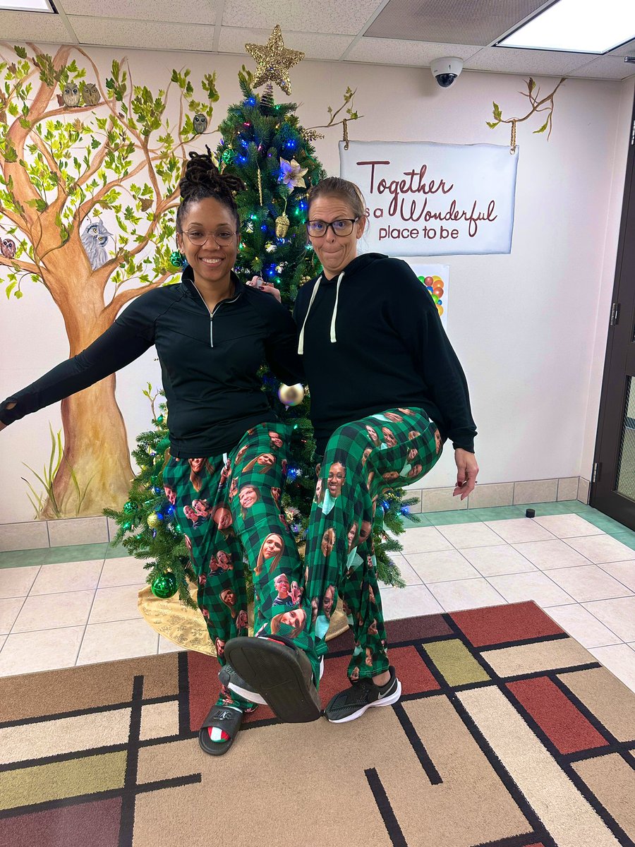 Name a better Duo 💚 me and my partner  having a little fun with Pajama day<a href="/HumbleISD/">Humble ISD</a>_OE @HumbleISD
