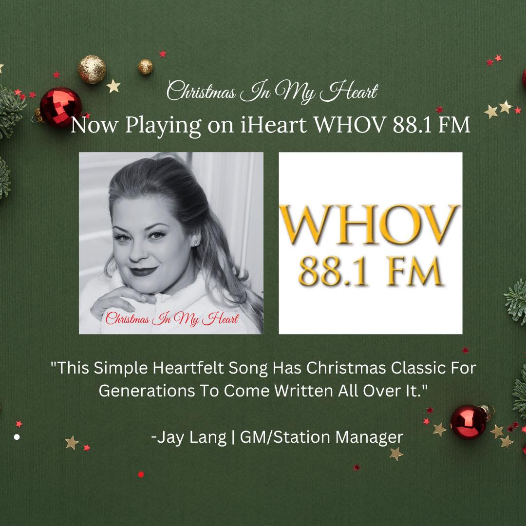 What a beautiful message to receive from the one and only Jay Lang of iHeart WHOV! “Rehya, Wow! This Song Is Amazing! A Holiday Song Filled With Love. Welcome To The World Of Classic Songs For Generations To Come.” Thank you Jay, for adding ‘🎄in my heart’ to your rotation🙏