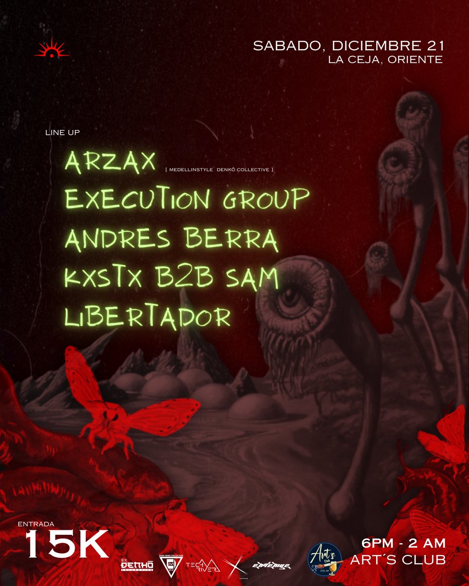 Nos vemos de nuevo este 21 de diciembre en la ceja @artsclub15 🎄🪅
Line up local como siempre de calidad + <a href="/kxstx__/">dj 𝙆𝙓𝙎𝙏𝙓</a> b2b <a href="/sam_dj/">sameer dhillon</a>.11 por la casa ✨

Invitan:
@darkmindcollective 
@denkcollective 
@xpace_rk
@tech_rivers