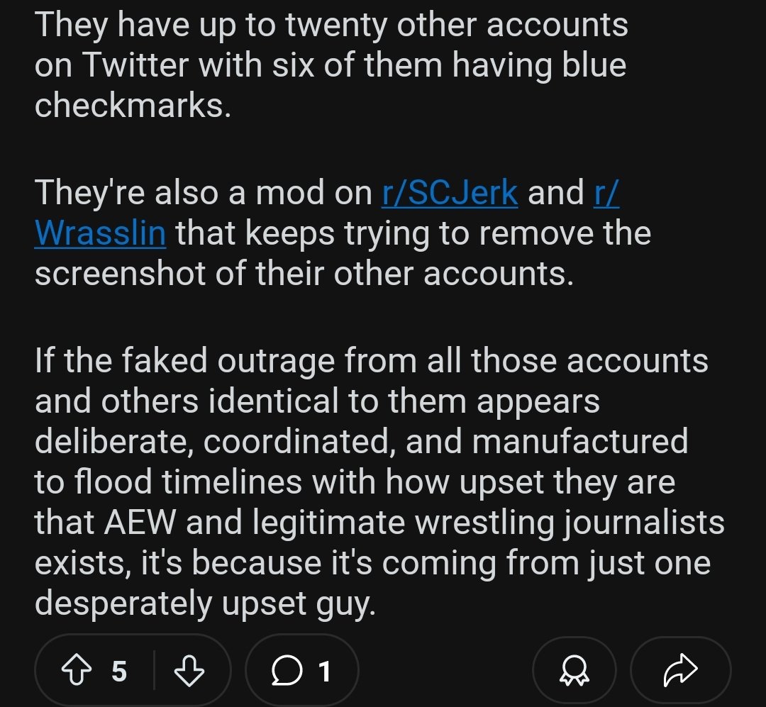 AEWNeckbeard's tweet photo. Apparently I'm 20 other people now. The high IQs will be out in full force now 😅😅😅😅😅 https://t.co/kXUd3lFEz1