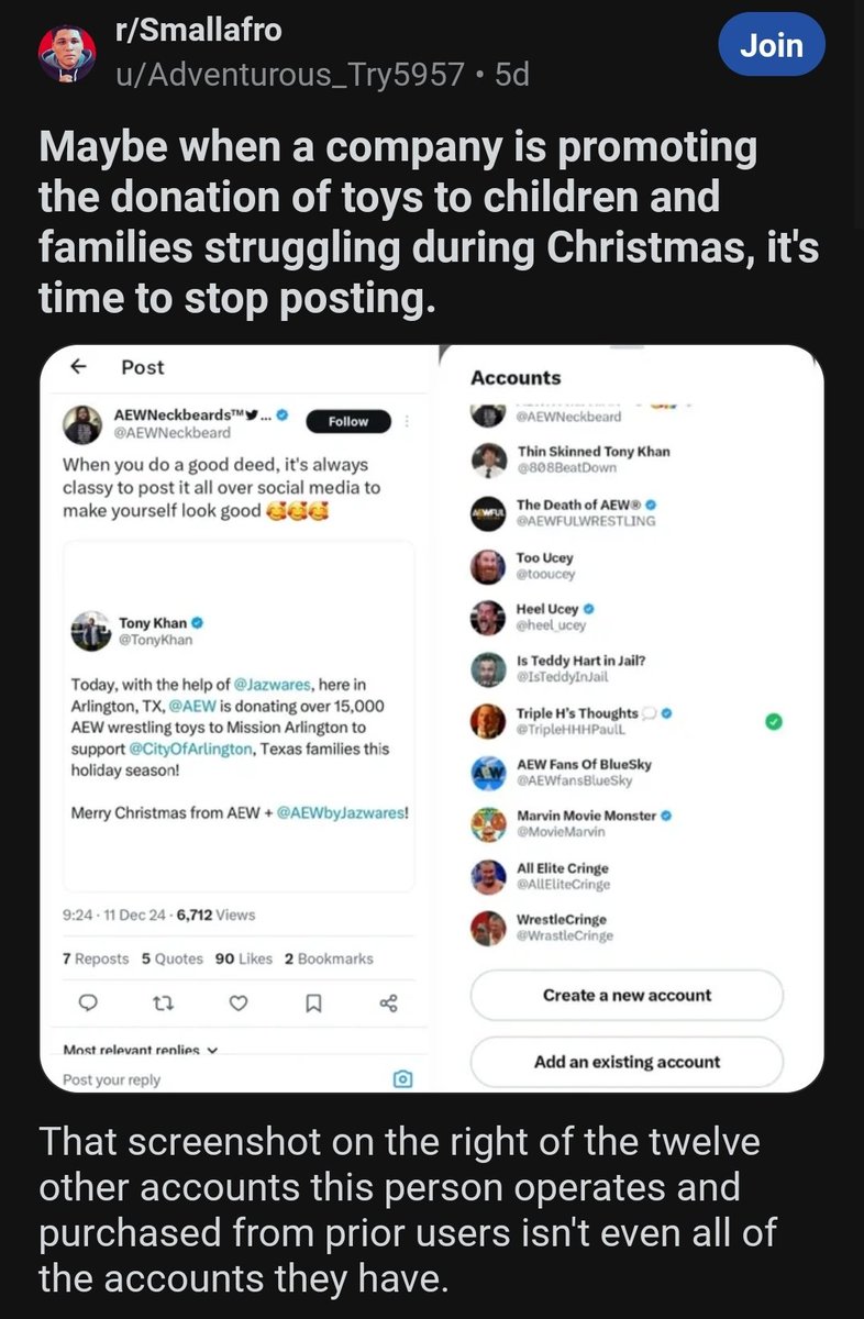 AEWNeckbeard's tweet photo. Apparently I'm 20 other people now. The high IQs will be out in full force now 😅😅😅😅😅 https://t.co/kXUd3lFEz1