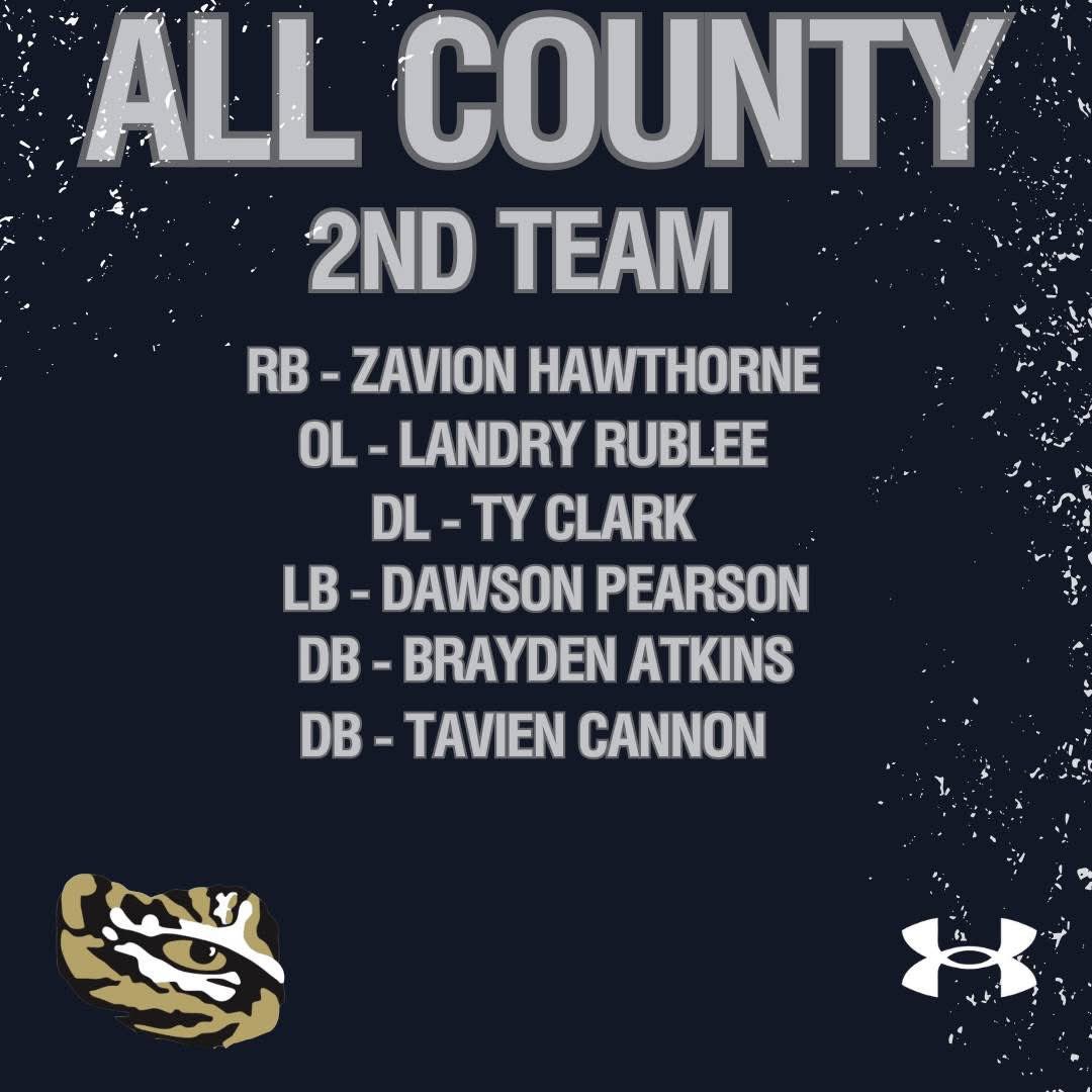 Congratulations to all of our players for making 1st and 2nd all county