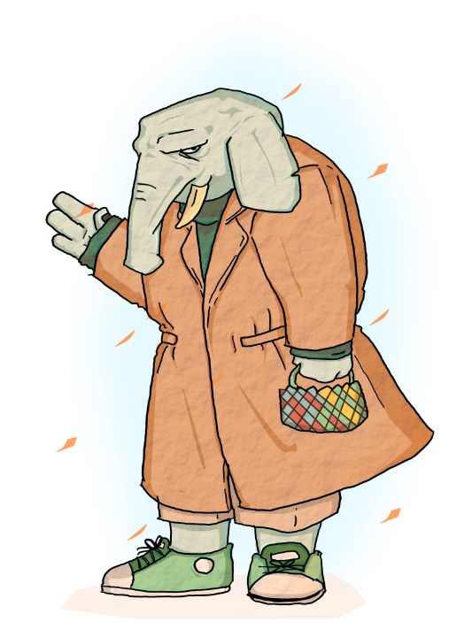 samudrrr's tweet photo. Art of the Day: "Grumpy Elephant". Buy at: https://t.co/9ffxBjhJGe https://t.co/hwunK5Dro7