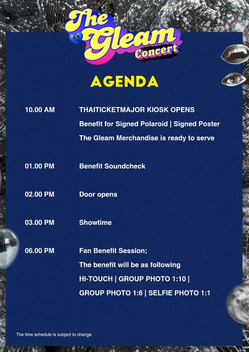buildyourlove4u's tweet photo. Morning🌤️woke up to meet The Gleam Agenda🪩 R Byl ready?   #TheGleamConcert
@JakeB4rever 
#BuildJakapan
#Beyourluve https://t.co/JnQvrauYzV