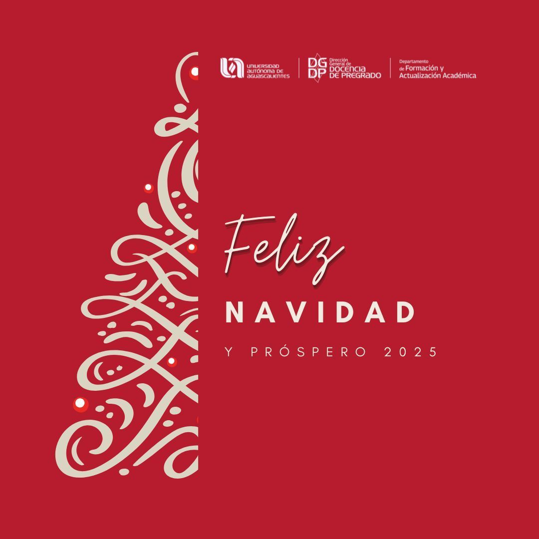 DEFAA_UAA's tweet photo. El DEFAA les desea unas muy felices fiestas en compañía de sus seres queridos. Les recordamos que volveremos a nuestras actividades laborales el 6 de enero de 2025. ¡Felices vacaciones! https://t.co/hG26x3MBj0