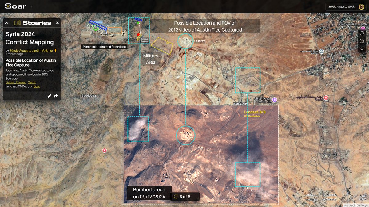 #Syria 2024 Conflict Mapping
Browseable story-map compilation
'Stoary' on @Soar_Earth🌐 (link on next post)
Maps and #OSINT from:
<a href="/rr0162/">Rafal R.</a>
<a href="/nhazony/">Naftali Hazony</a>
<a href="/HAHazony/">H.A. Hazony</a>
<a href="/sentdefender/">OSINTdefender</a>
<a href="/Gabor_Friesen/">Gabòr Friesen</a>
<a href="/obretix/">Samir</a>
▶️Make your browseable story-maps on @Soar_Earth
