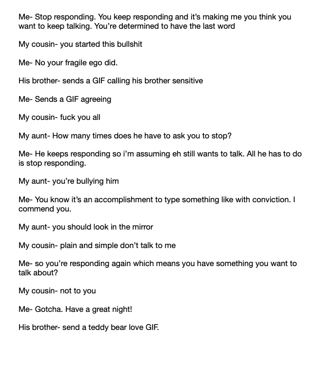 tinyscribe's tweet photo. An actual interaction in the family group chat summarized lol. It's so weird being related to straight white men.

#LGBTQ https://t.co/ncyVCmq2TX