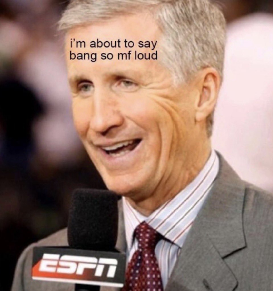 DobleRitmoNBA's tweet photo. ¿Un dato bien random?

Hay un 63% de posibilidad de que Mike Breen diga ‘BANG’ en la final de la COPA NBA. (Via @LegionHoops) https://t.co/Dp7f3IOauh