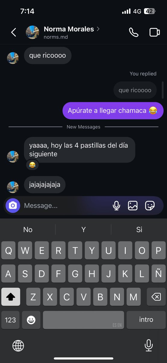 Inngridely's tweet photo. Pastillas del día siguiente para que ya llegue la @normamd 😂 https://t.co/xrNWA61wbP