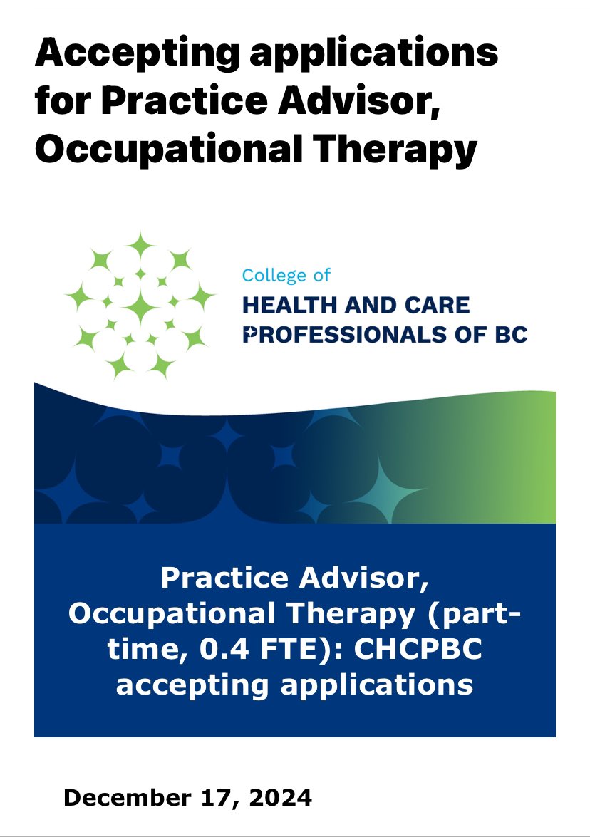 We need a strong OT voice at the table! Could this be you?