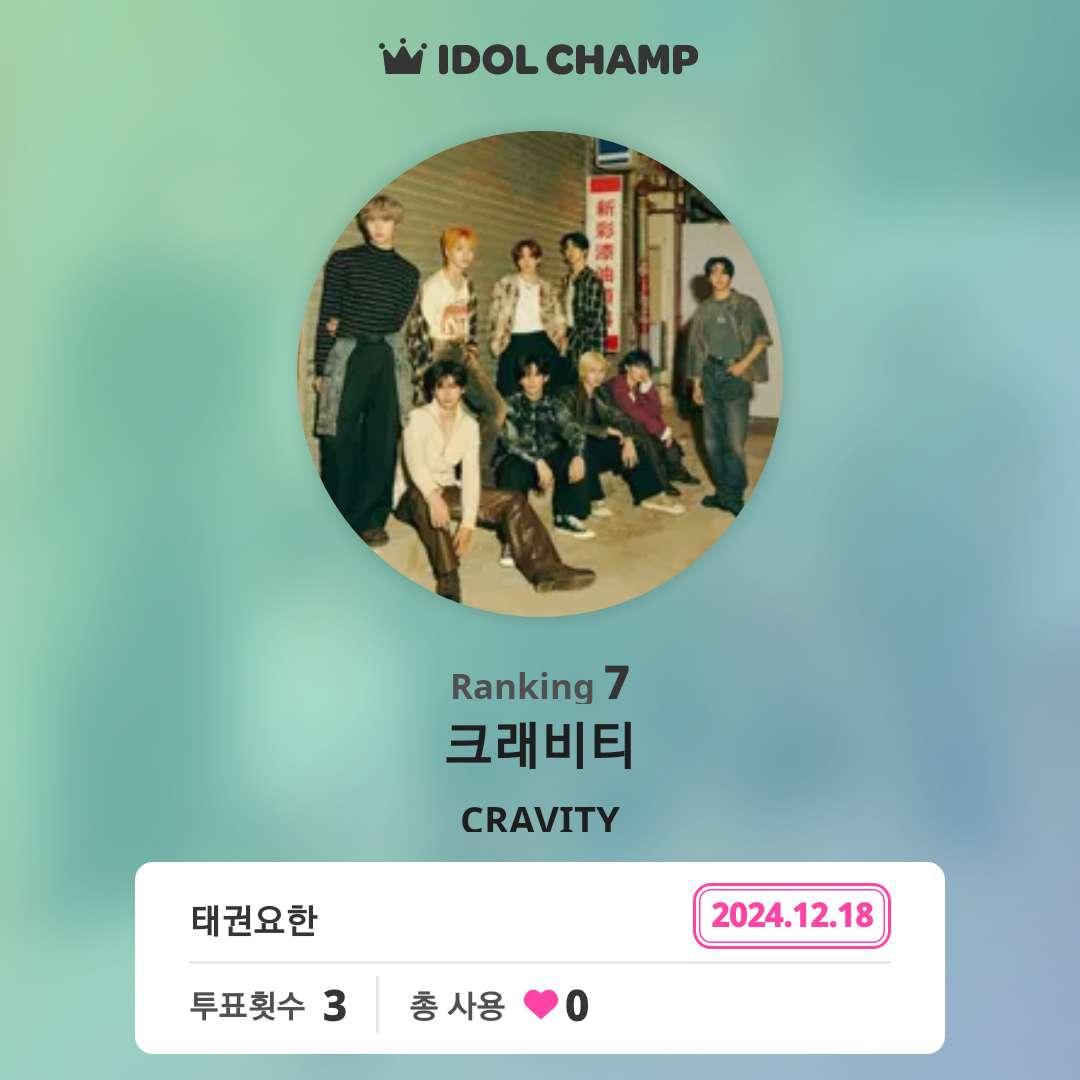 yohan220999's tweet photo. 형준이 민희가 좋아하는 모습이 보고 싶어서

#MBC가요대제전 #크래비티 #CRAVITY #2024WANNABE
#투표
https://t.co/W3zycAenve
2024.12.18 10:00 ~ 2024.12.25 23:59 
 [2024 MBC 가요대제전] 2024년의 WANNABE, 올해 가장 빛났던 아티스트는?
아이돌챔프에서 크래비티(CRAVITY)에게 3회 투표했어요! https://t.co/p88ApR306A