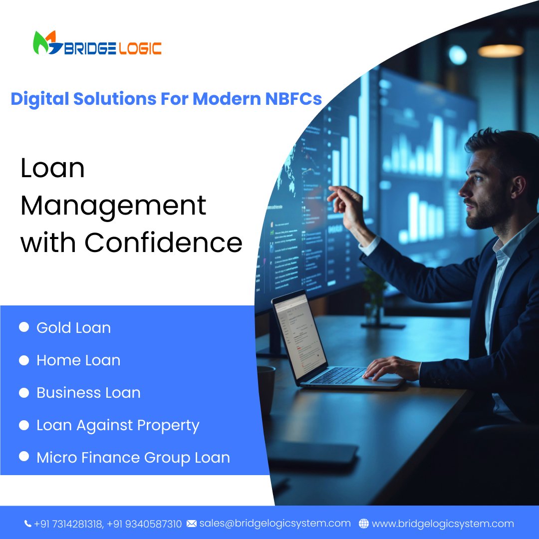 bridgelogic's tweet photo. #Bridgelogic: Your trusted partner for modern NBFCs. Simplify loan management and grow with confidence
For a free demo session, contact us right now:- Call: +91 9340587310 Mail: sales@bridgelogicsystem.com
.
.
#NBFC #DigitalSolutions #loanmanagementsoftware #loansoftware https://t.co/mbr0gDeeSM