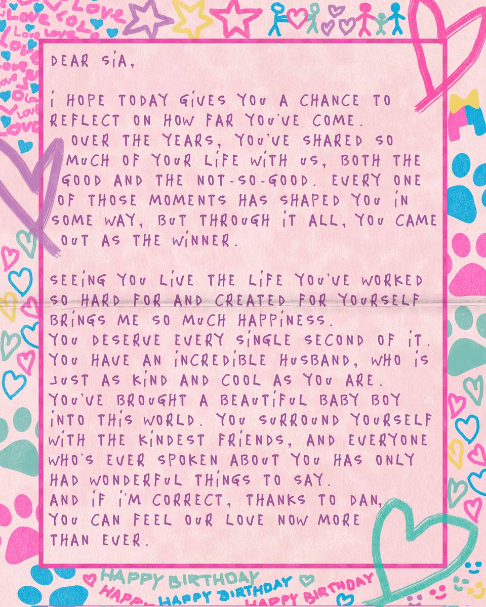 sia_hungary's tweet photo. I love you @Sia, happy birthday!💜
#HappyBirthdaySia https://t.co/meQoyF2jDd