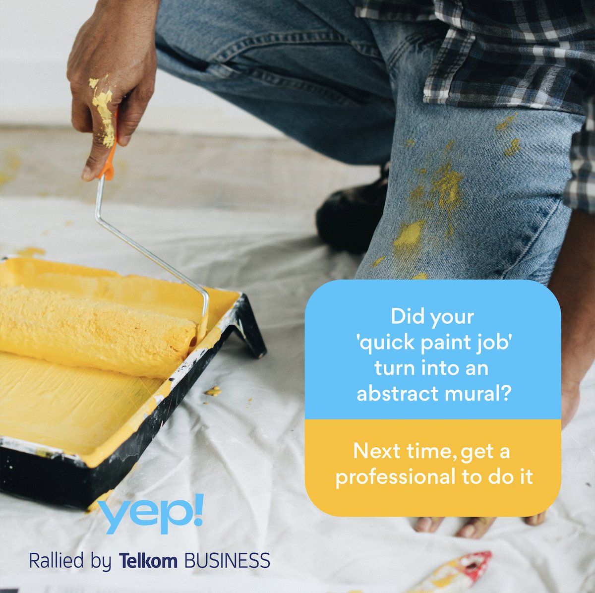 Did you DIY turn into a "Why did I try?" 😅 
Next time get a vetted professional in your area to do, by just simply downloading the #YEP! App to get started ✨

#PossibleBeginsHere 👉 yep.co.za  
#YEP