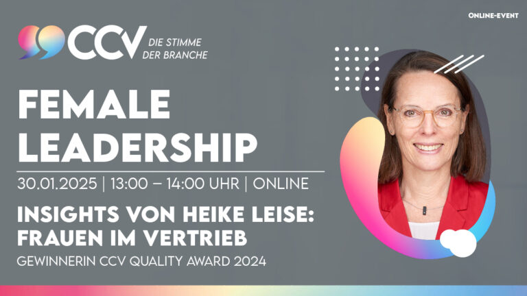 ccvev's tweet image. CCV-Netzwerk-Event Frauen im Verband: „Female Leadership“
Insights zum Thema „Frauen im Vertrieb“ von Heike Leise, Preisträgerin des CCV Quality Award 2024
Infos und kostenfreie Anmeldung: cc-verband.de/termin/ccv-net…
#CCVev #CustomerService #Callcenter #Contactcenter