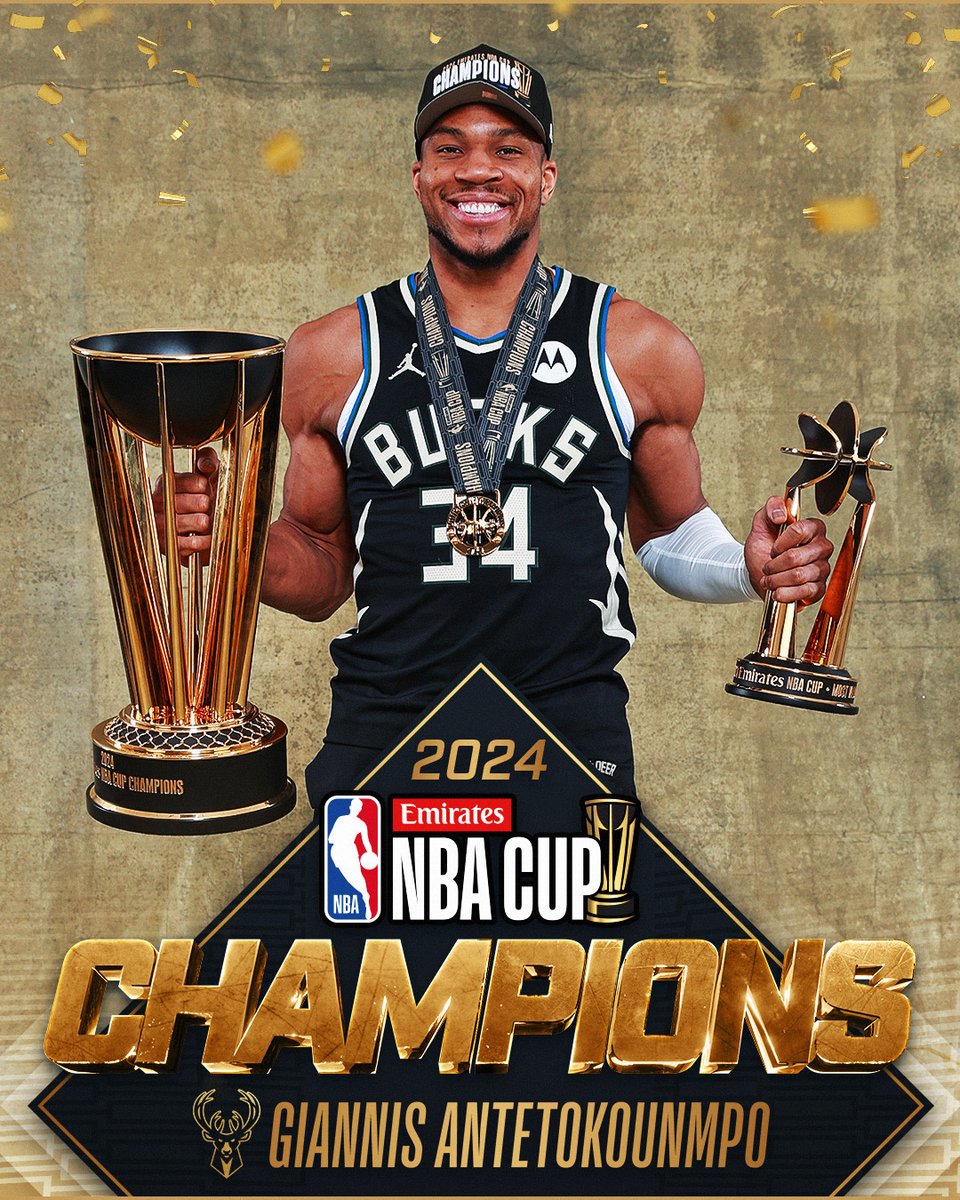 Giannis adding these to his collection of hardware...

🏆 🏆
#EmiratesNBACup