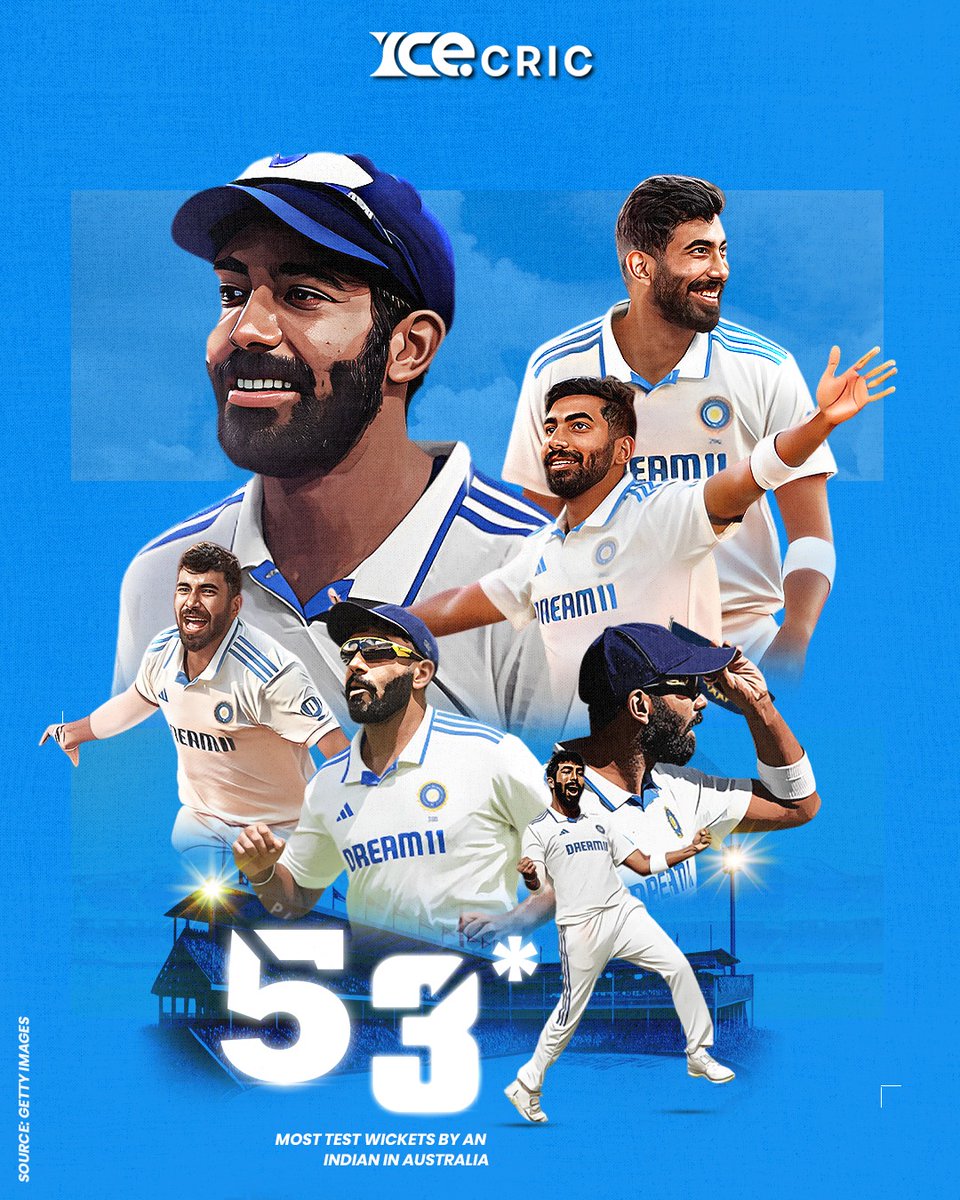icecric_news's tweet photo. Bumrah storms Australia! 🌟
The first Indian to claim 53 Test wickets on Aussie soil.
📷 : Getty Images
Disclaimer: Photo belong to original creators. Shared for info only. No profit intended. DM for removal.
.
.
.
#jaspritbumrah #mostwickets #testwickets #icecricnews https://t.co/m1sOdmOOB3