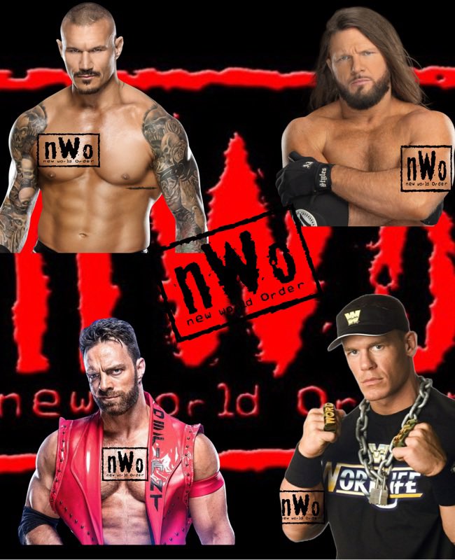 vizonquest's tweet photo. @WWE can we get this please 🙏???  The Wolfpack #wwe #NWO #Wolfpack #randyorton #JohnCena #ajstyles #laknight and throwing #stonecoldsteveaustin  as the manager and take my money! @datdudesuave86 https://t.co/tJI1nSeXva