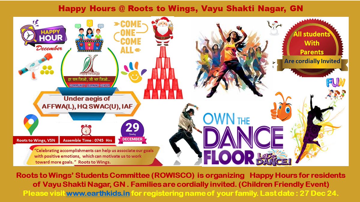 Students are invited with parent.
Ceberating accomplishments can help us associate our goals with positive emotions, which can motivate us to work toward more goals. <a href="/RootstoWingsGN/">Roots to Wings Gandhinagar</a> 
<a href="/BSF_Gujarat/">BSF GUJARAT</a> <a href="/IAF_AFFWA/">IAF_AFFWA</a> <a href="/SWAC_IAF/">C PRO South Western Air Command</a> <a href="/iitgn/">IIT Gandhinagar</a> <a href="/iitegandhinagar/">IITE Gandhinagar</a> <a href="/GandhinagarMC/">Gandhinagar Municipal Corporation</a>
